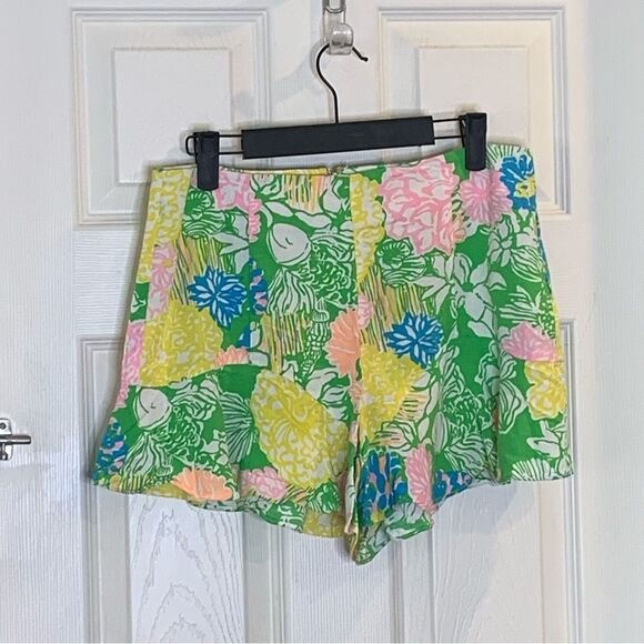Lilly Pulitzer Womens Folly Flouncy Skort (Multi Hibiscus Stroll) Size 6 - Picture 4 of 11